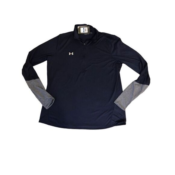 Brand New Under Armour Women’s Locker 1/2 Zip Navy Loose Longsleeves XL - Picture 1 of 13